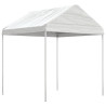 Gazebo com telhado 17.84x2.28x2.69 m polietileno branco 2