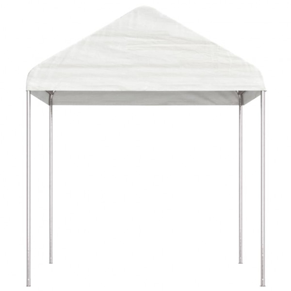 Gazebo com telhado 15.61x2.28x2.69 m polietileno branco M 3