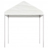 Gazebo com telhado 15.61x2.28x2.69 m polietileno branco 3