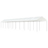 Gazebo com telhado 20.07x2.28x2.69 m polietileno branco 1