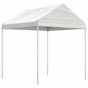 Gazebo com telhado 20.07x2.28x2.69 m polietileno branco H