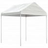 Gazebo com telhado 20.07x2.28x2.69 m polietileno branco 2