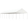 Gazebo com telhado 13.38x4.08x3.22 m polietileno branco 1