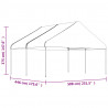 Gazebo com telhado 4.46x5.88x3.75 m polietileno branco 5