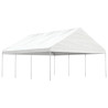 Gazebo com telhado 6.69x5.88x3.75 m polietileno branco 1