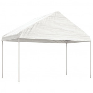Gazebo com telhado 17.84x4.08x3.22 m polietileno branco H