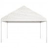 Cenador con techo polietileno blanco 17.84x4.08x3.22 m 3