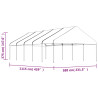 Gazebo com telhado 11.15x5.88x3.75 m polietileno branco 5
