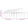 Gazebo com telhado 15.61x5.88x3.75 m polietileno branco 5