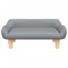 Sofá infantil 70x40x24 cm tecido cinzento-claro 3