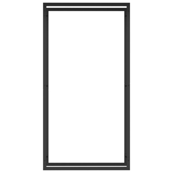 Suporte para lenha 80x28x154 cm aço preto mate M 3