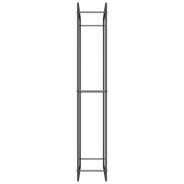 Suporte para lenha 80x28x154 cm aço preto mate M 4