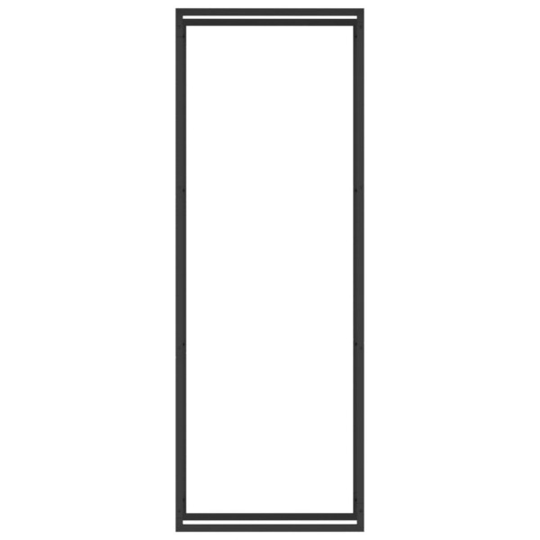 Leñero de acero negro mate 80x28x222 cm M 3