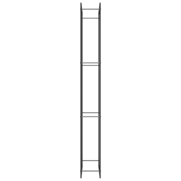 Suporte para lenha 80x28x222 cm aço preto mate M 4