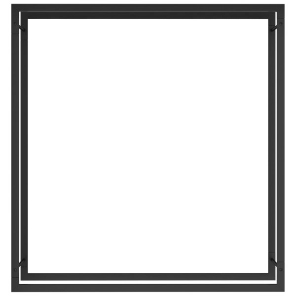 Suporte para lenha 110x28x116 cm aço preto mate M 3