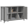 Mueble de TV madera de ingeniería gris Sonoma 100x35x65 cm 4