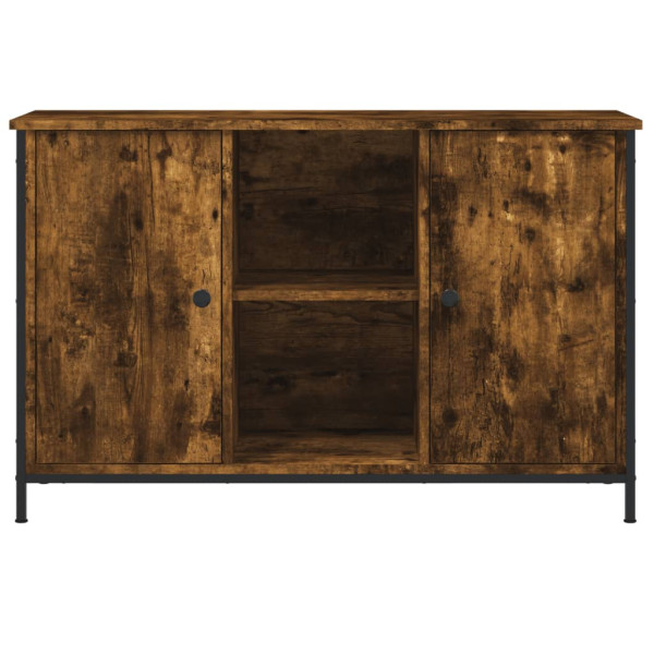 Mueble de TV madera de ingeniería roble ahumado 100x35x65 cm M 5