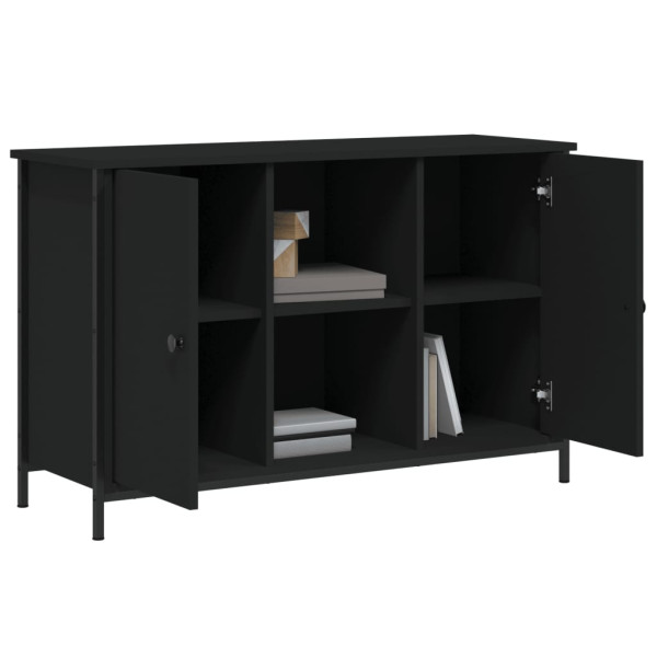 Mueble de TV madera de ingeniería negro 100x35x65 cm M 4