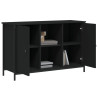 Mueble de TV madera de ingeniería negro 100x35x65 cm 4