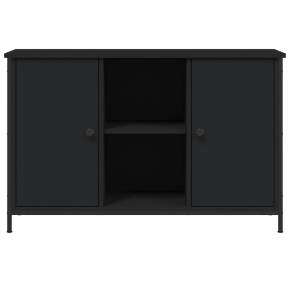 Mueble de TV madera de ingeniería negro 100x35x65 cm M 5