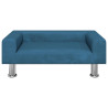 Sofá infantil 70x45x26.5 cm veludo azul 3