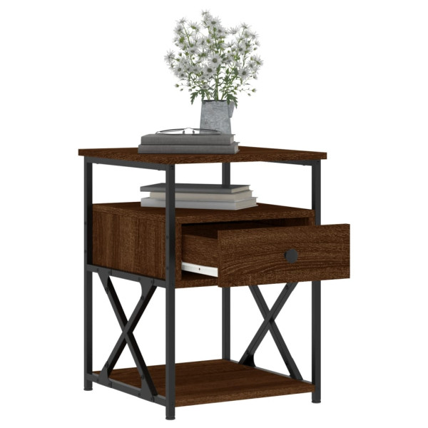 Mesa cabeceira 40x42x55 cm derivados madeira carvalho castanho M 4