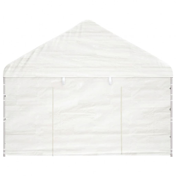 VidaXL Gazebo com telhado 4.08x2.23x3.22 m polietileno branco M 3