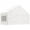 VidaXL Gazebo com telhado 5.88x2.23x3.75 m polietileno branco 1