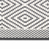 Alfombra de exterior gris y blanca reversible 80x150 cm 4