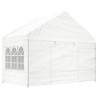 Gazebo com telhado 17.84x4.08x3.22 m polietileno branco 3