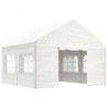 Gazebo com telhado 4.46x4.08x3.22 m polietileno branco 2