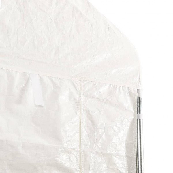 Gazebo com telhado 4.46x4.08x3.22 m polietileno branco M 5