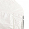 Cenador con techo polietileno blanco 4.46x4.08x3.22 m 5