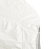 Cenador con techo polietileno blanco 6.69x4.08x3.22 m 5