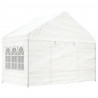 Gazebo com telhado 20.07x4.08x3.22 m polietileno branco 3