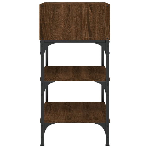 Mesa cabeceira 35x34.5x70cm derivados madeira carvalho castanho M 5