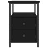Mesita de noche madera de ingeniería negro 34x35.5x50 cm 5