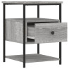 Mesa de cabeceira 40x42x56 cm derivados madeira cinzento sonoma 5