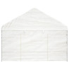 Cenador con techo polietileno blanco 11.15x4.08x3.22 m 4