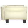 Cama para cães 70x45x30 cm couro artificial cor creme 4