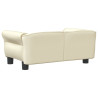 Cama para cães 70x45x30 cm couro artificial cor creme 5
