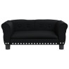 Cama para cães 70x45x30 cm couro artificial preto 3
