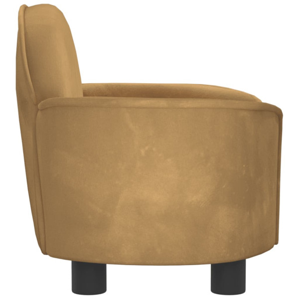 Cama para cães 66x40x45 cm veludo castanho M 4