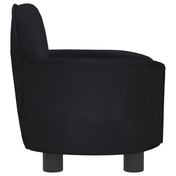 Cama para cães 66x40x45 cm veludo preto M 4