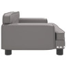 Cama para perros de cuero sintético gris 70x45x30 cm 4