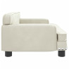 Cama para cães 70x45x30 cm veludo cor creme 4