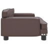 Cama para cães 70x45x30 cm couro artificial castanho 4