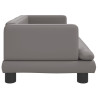 Cama para perros de cuero sintético gris 80x45x30 cm 4