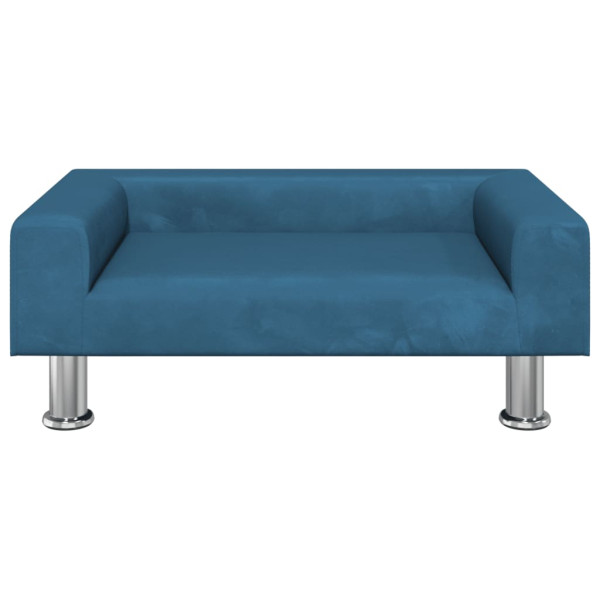 Cama para cães 70x45x26.5 cm veludo azul M 3