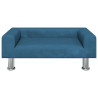 Cama para perros de terciopelo azul 70x45x26.5 cm 3